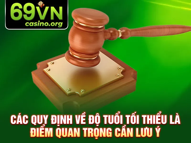 Các quy định về độ tuổi tối thiểu là điểm quan trọng cần lưu ý